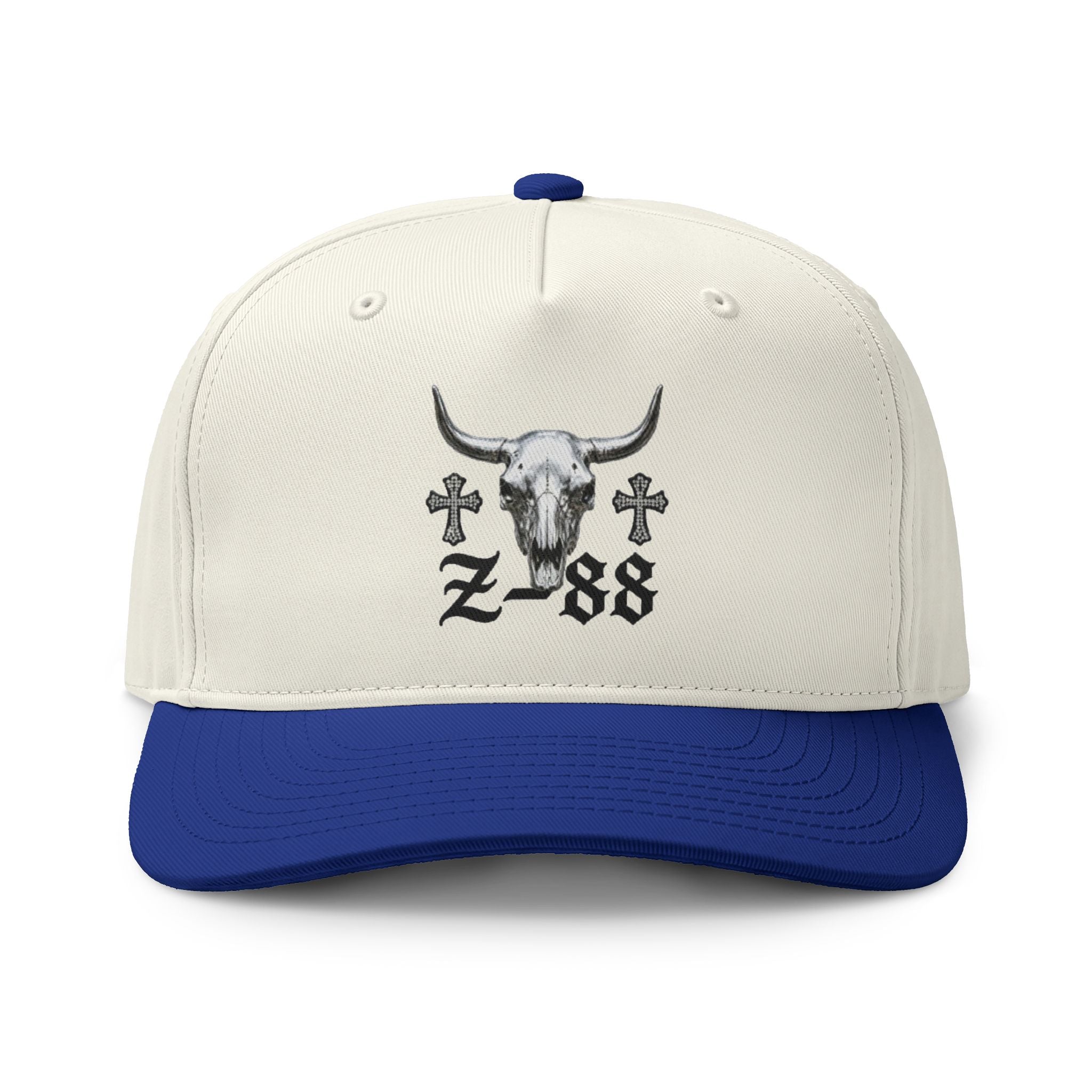 Cow Skull Z-88 Two-Tone Cap — Western Ranch Trucker Hat