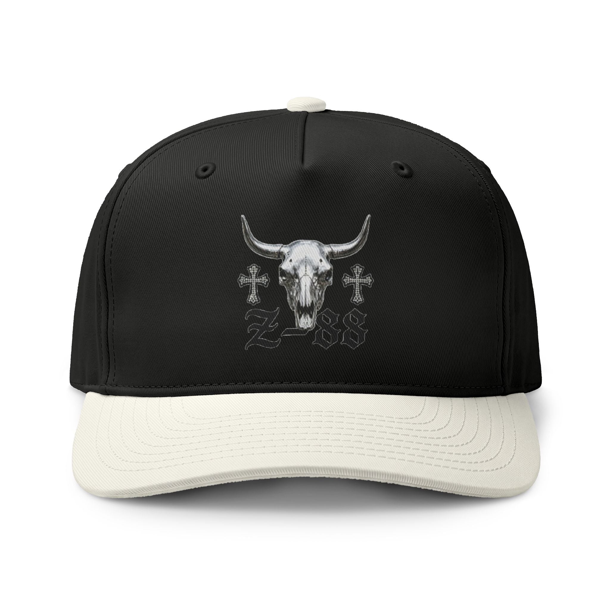 Cow Skull Z-88 zweifarbige Kappe – Western Ranch Trucker Hat