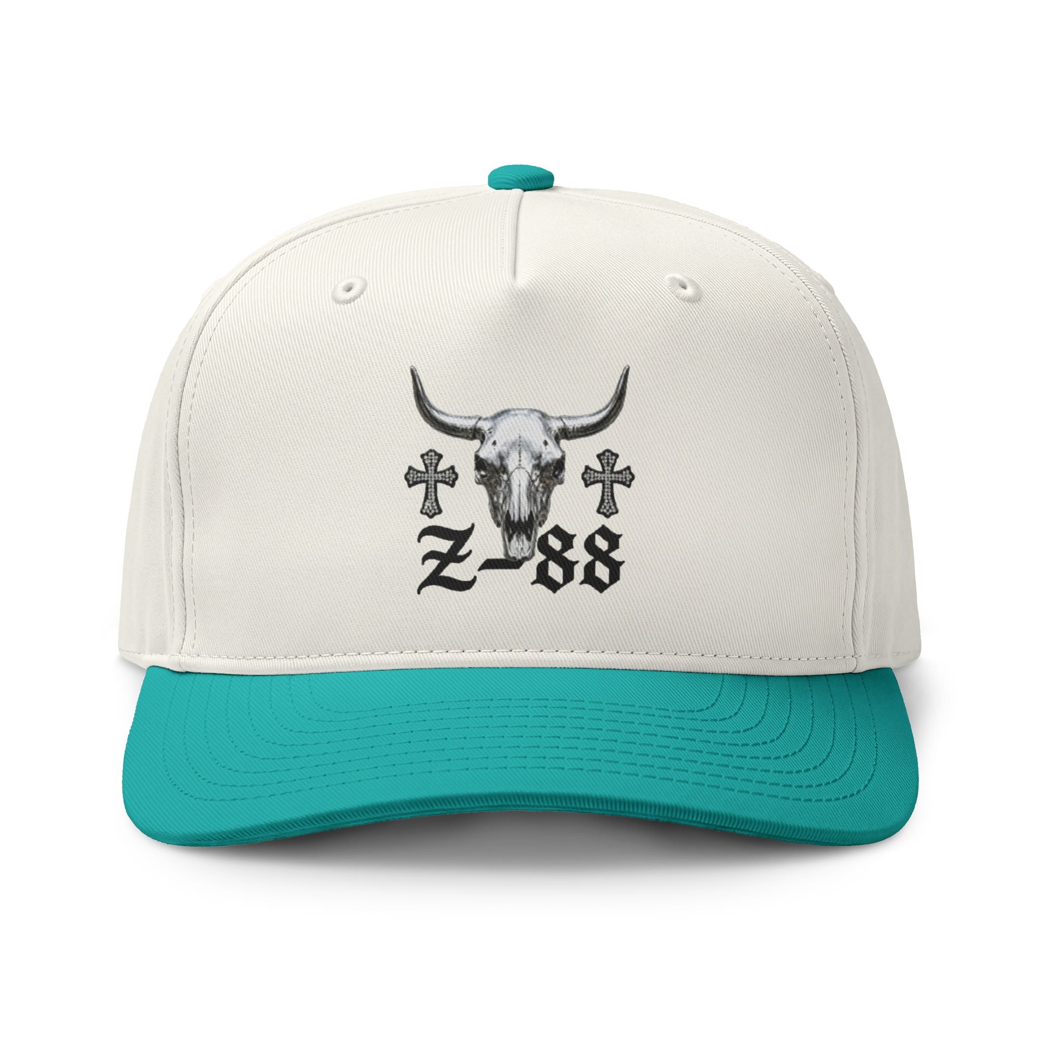 Cow Skull Z-88 Two-Tone Cap — Western Ranch Trucker Hat