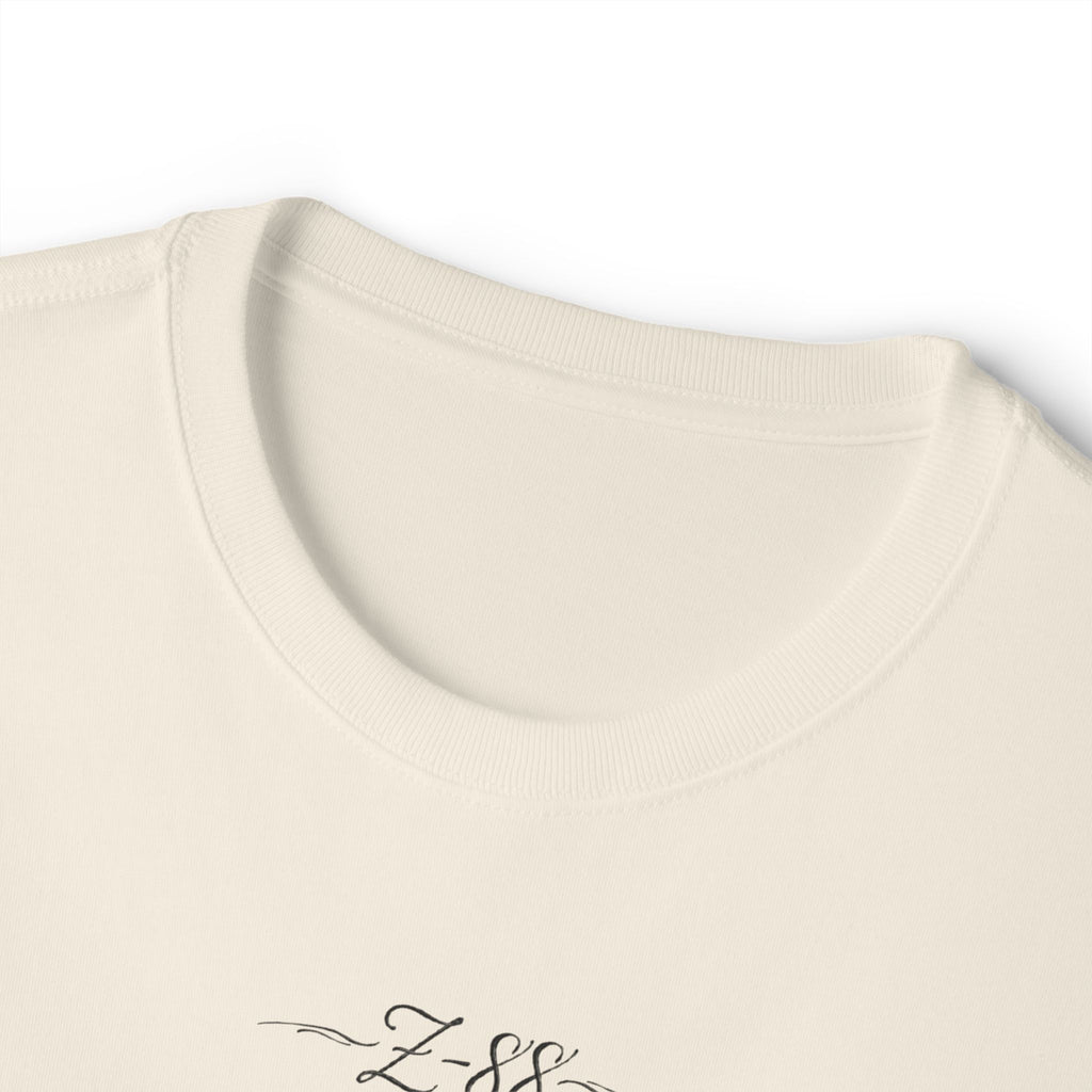 Boxy Tee — Minimal 'Z-88' Embroidered White Oversized T-Shirt