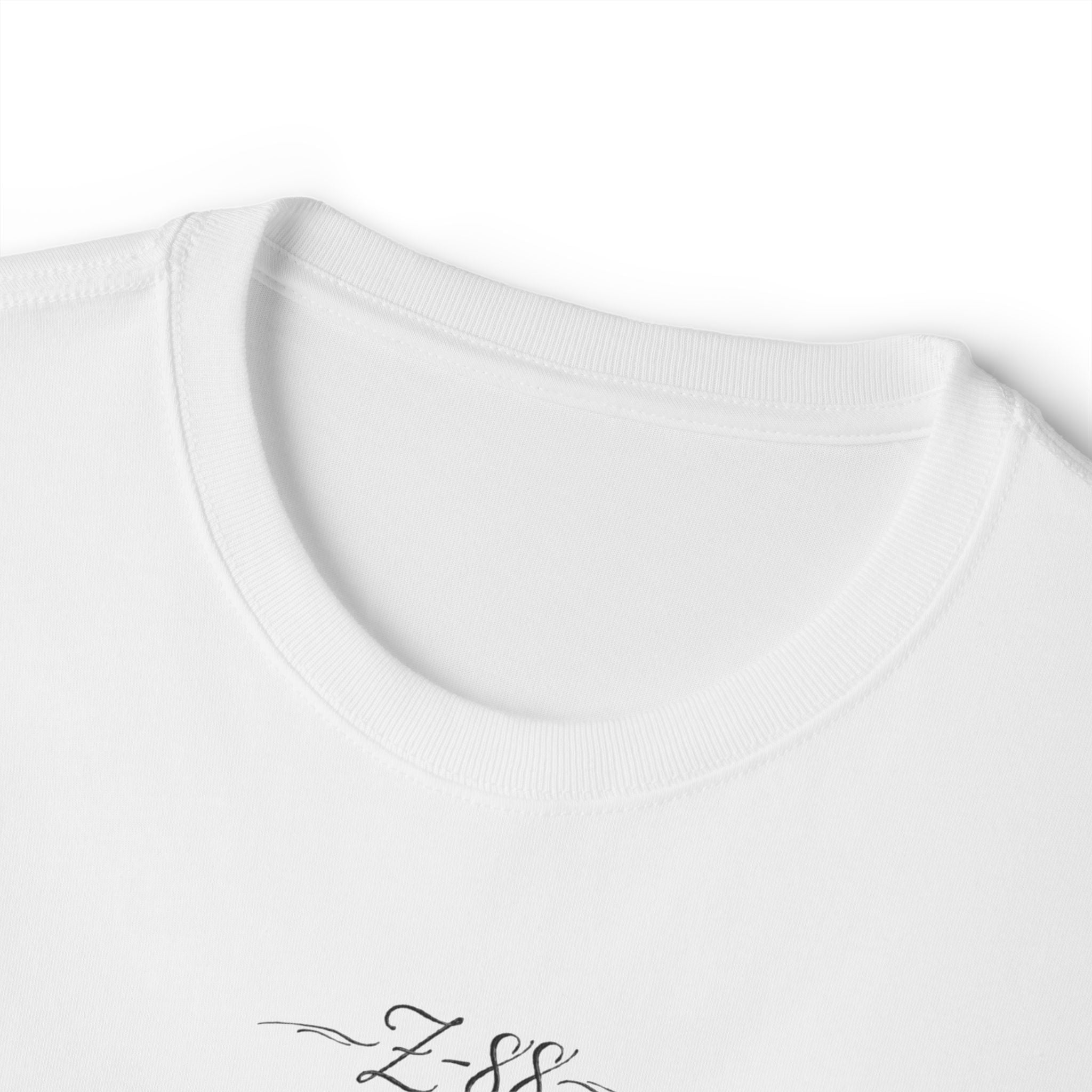 Boxy Tee — Minimal 'Z-88' Embroidered White Oversized T-Shirt