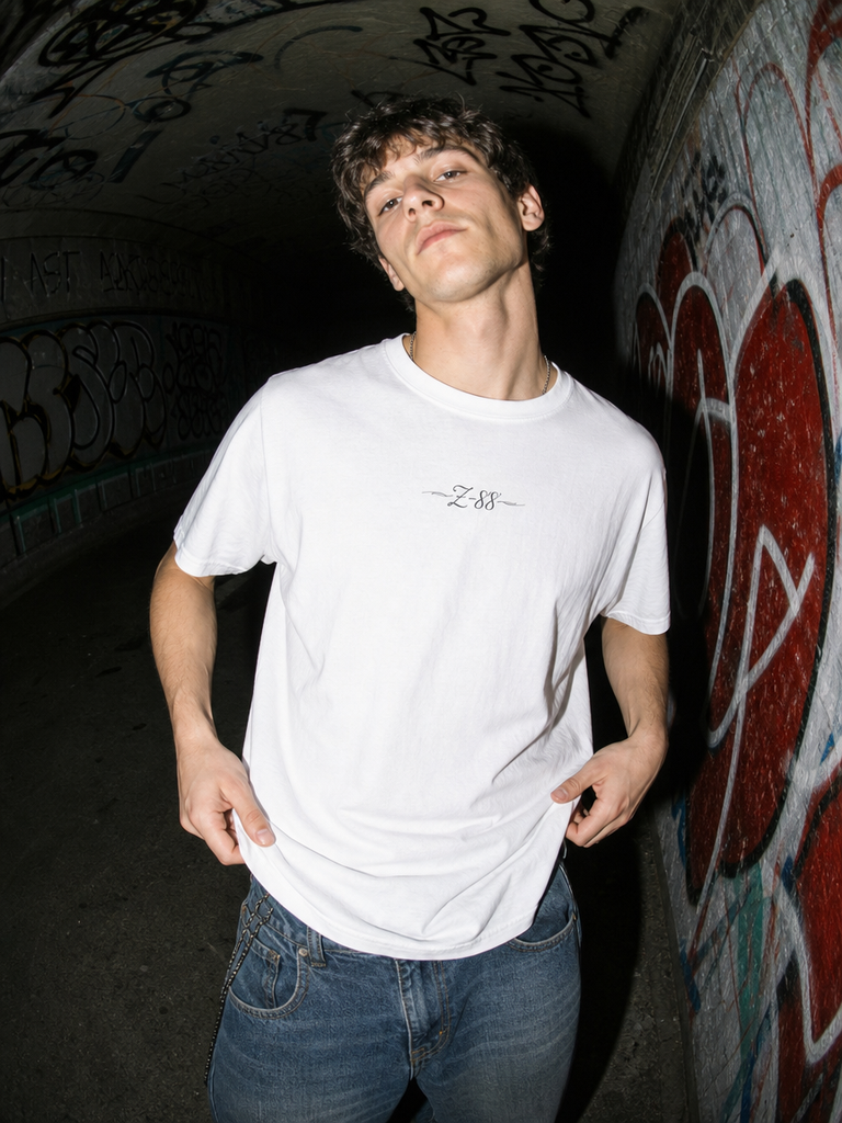 Good Vibes or Goodbye T-Shirt — Casual Graphic Tee with Inspirational Back Script
