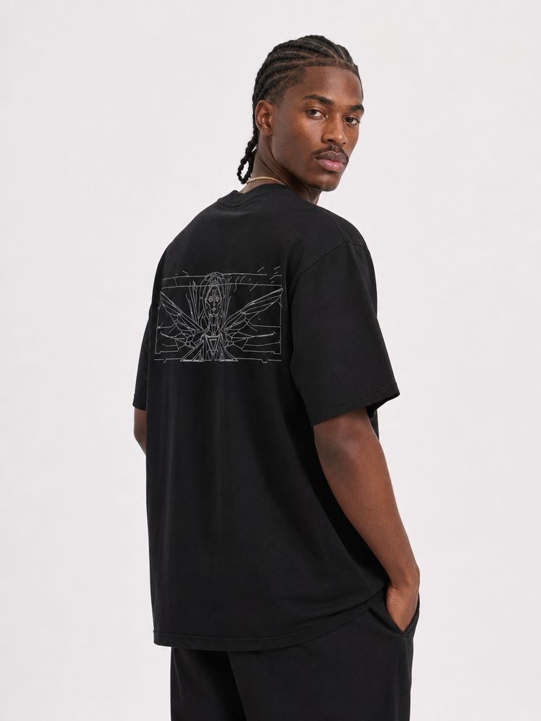 Z-88 Tech Skull Graphic T-Shirt — Futuristic Motorcycle/Skater Tee
