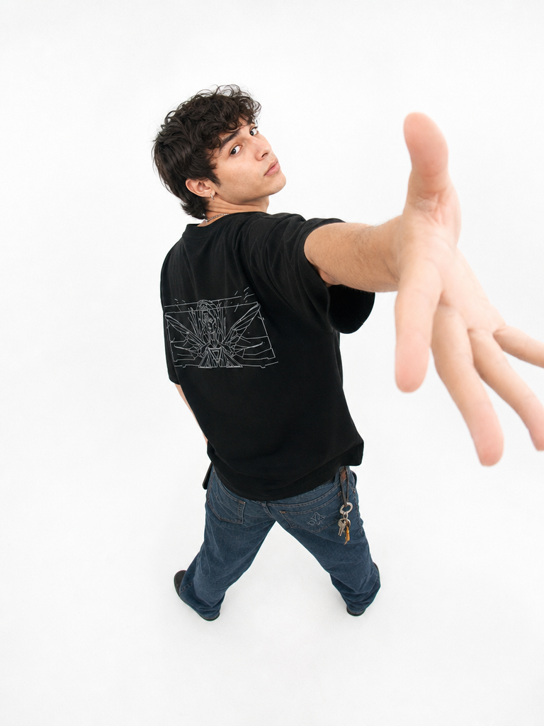 Z-88 Tech Skull Graphic T-Shirt — Futuristic Motorcycle/Skater Tee