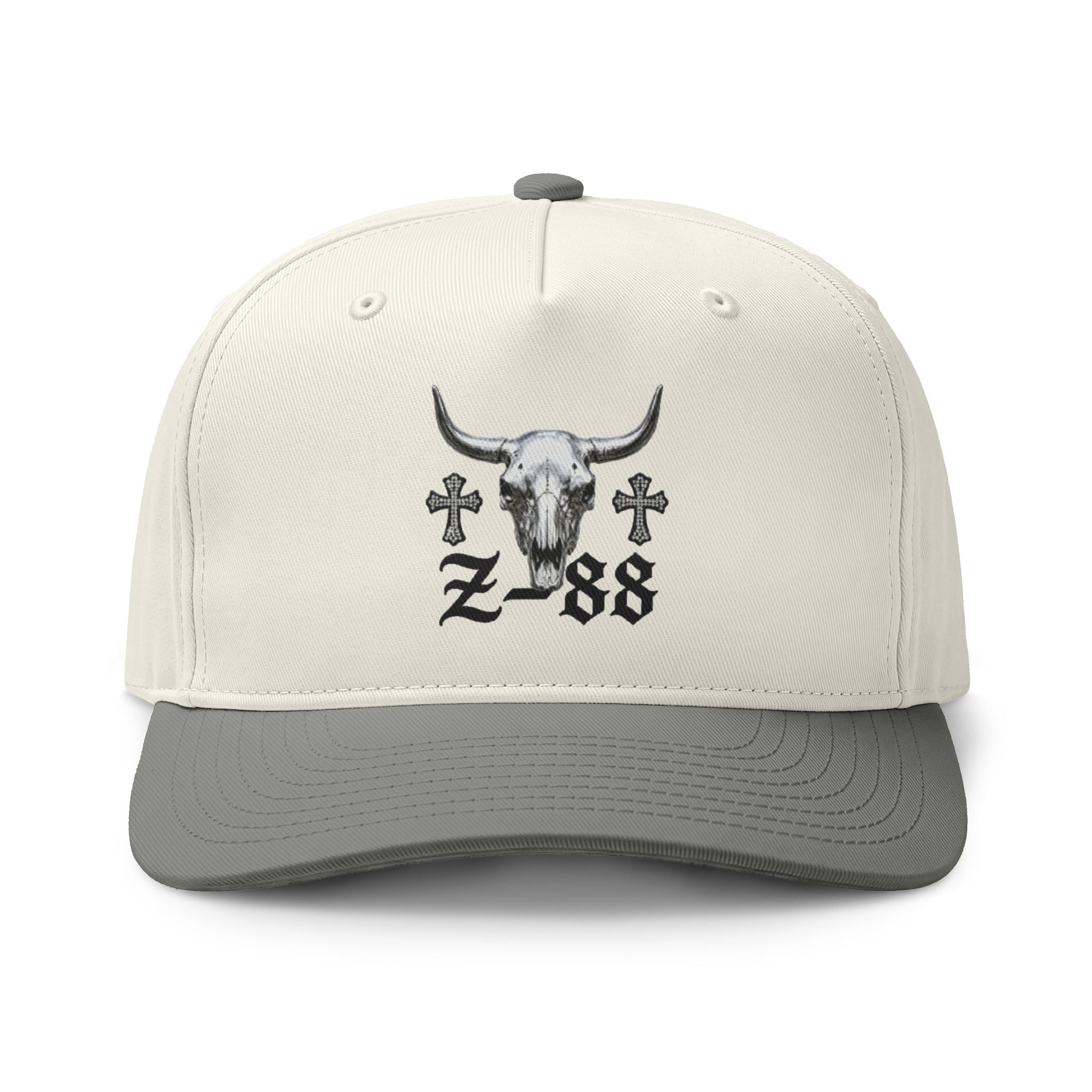 Cow Skull Z-88 Two-Tone Cap — Western Ranch Trucker Hat