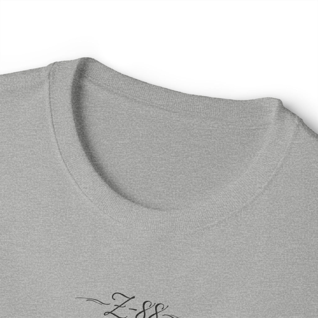 Boxy Tee — Minimal 'Z-88' Embroidered White Oversized T-Shirt
